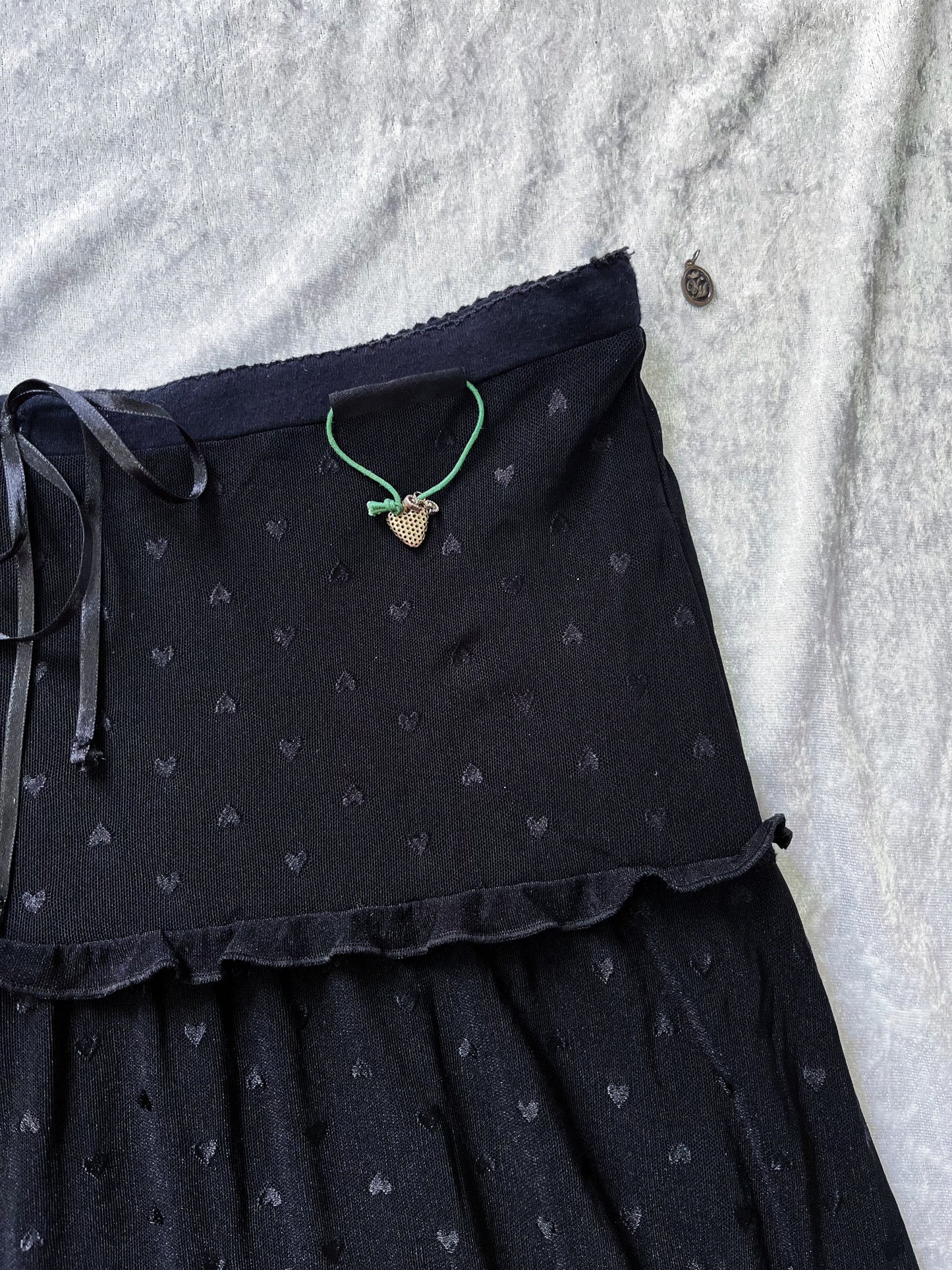 VIVE MARIA gothic midi skirt with heart details