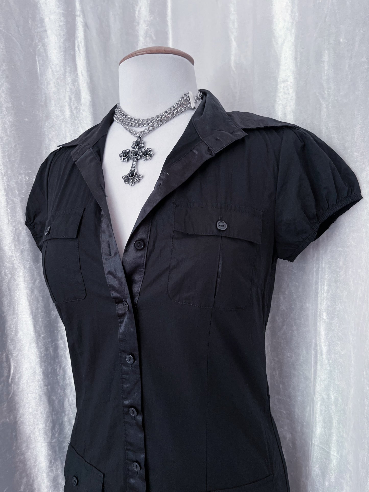 Alt Street/Office button-up cotton dress 🗝️💀
