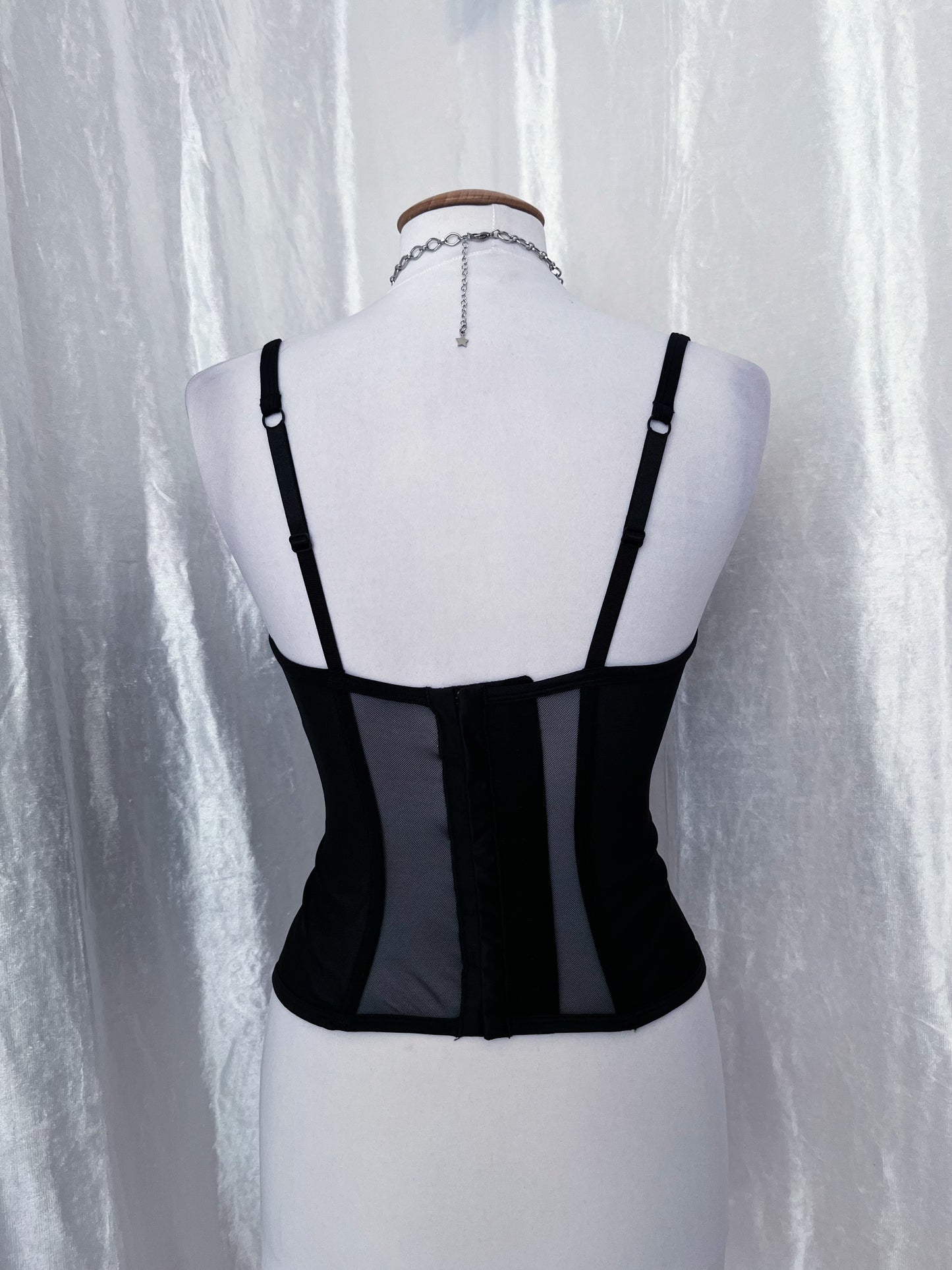 Old H&M leopard print mesh corset ππ€