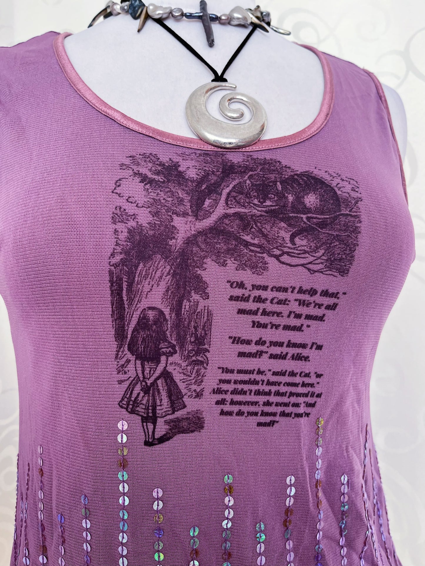 We're All Mad Here Reworked purple top with sequin details π°ππ