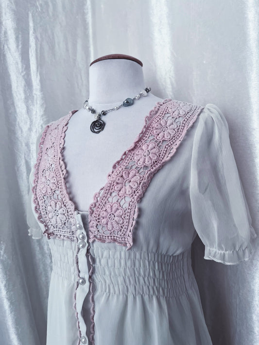 Dreamy coquette cotton & mesh dress π