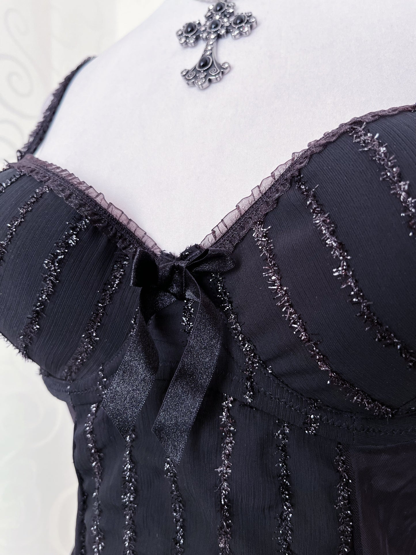 Whimsygoth mesh bustier top🕸️🕷️