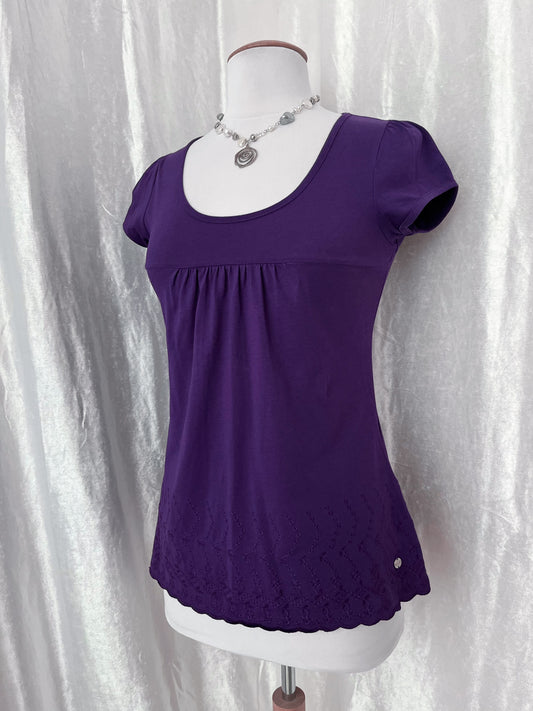 Whimsy coquette purple cotton top π
