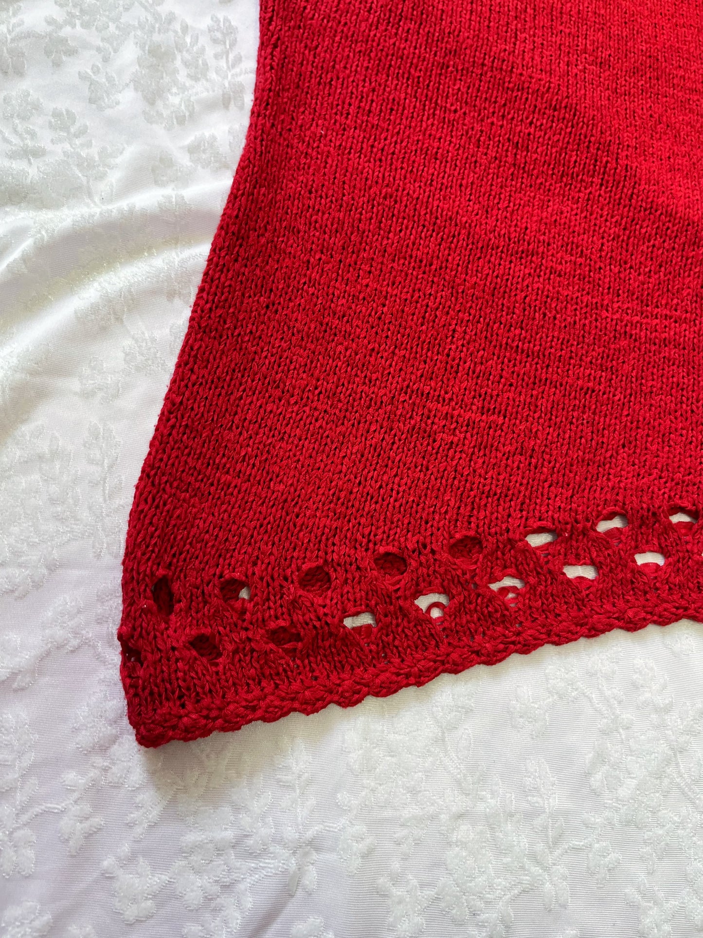 Cute red knit top