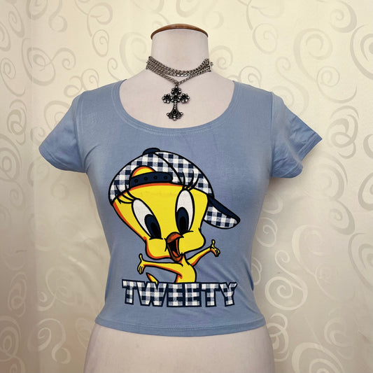 00βs Deadstock blue Tweety baby tee π₯