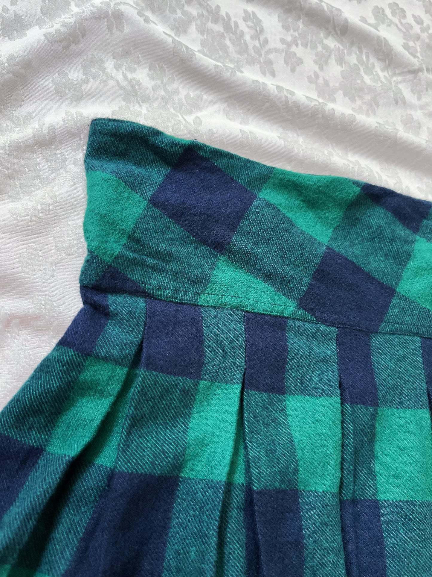 Checked tartan wrap around skirt