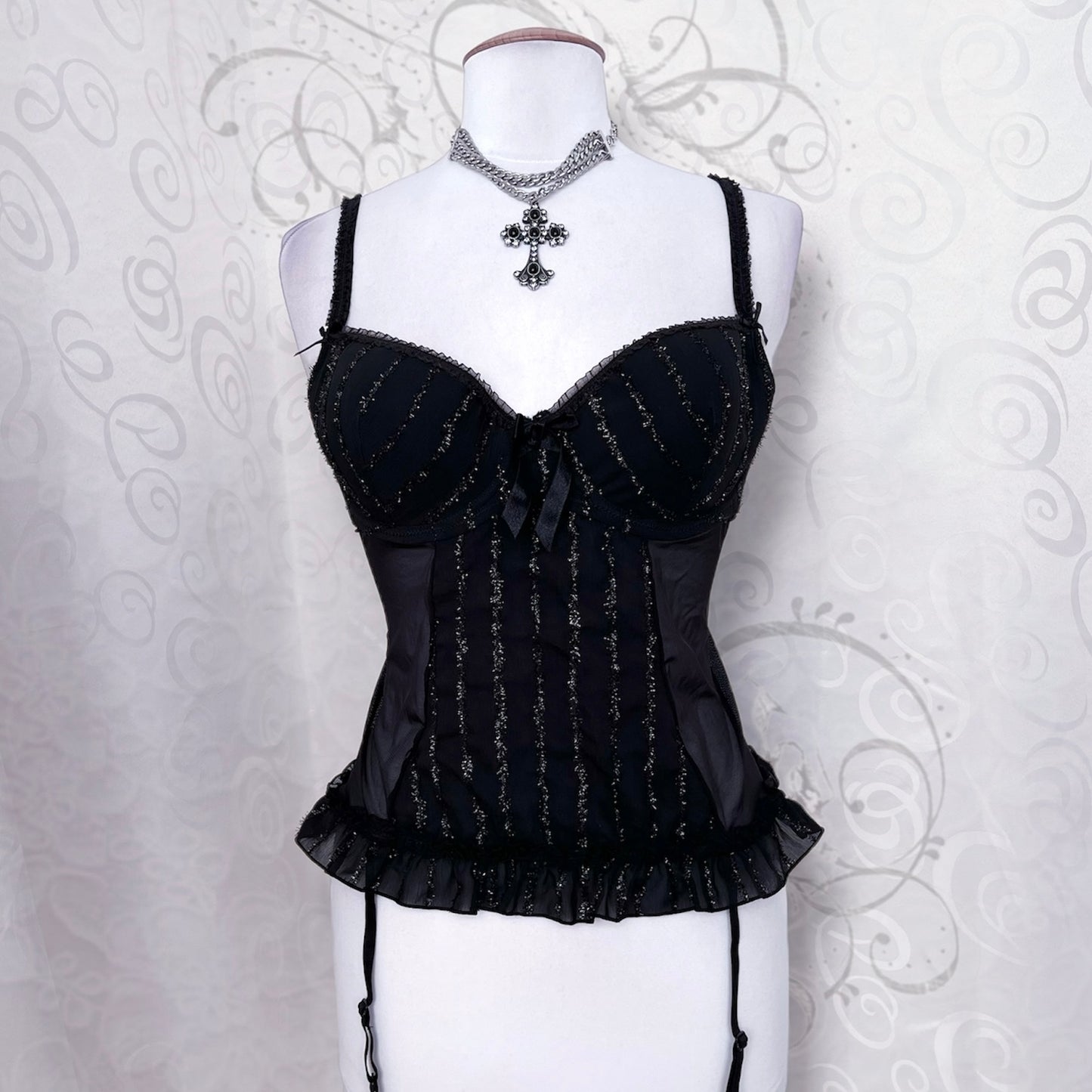 Whimsygoth mesh bustier top🕸️🕷️