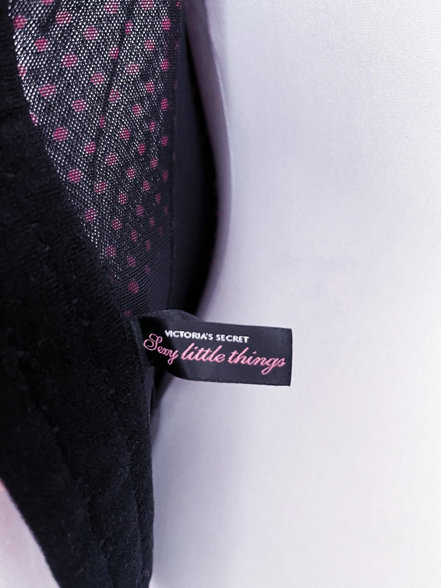 Y2K Victoria’s Secret Sexy little things mesh polka dot corset 🎀