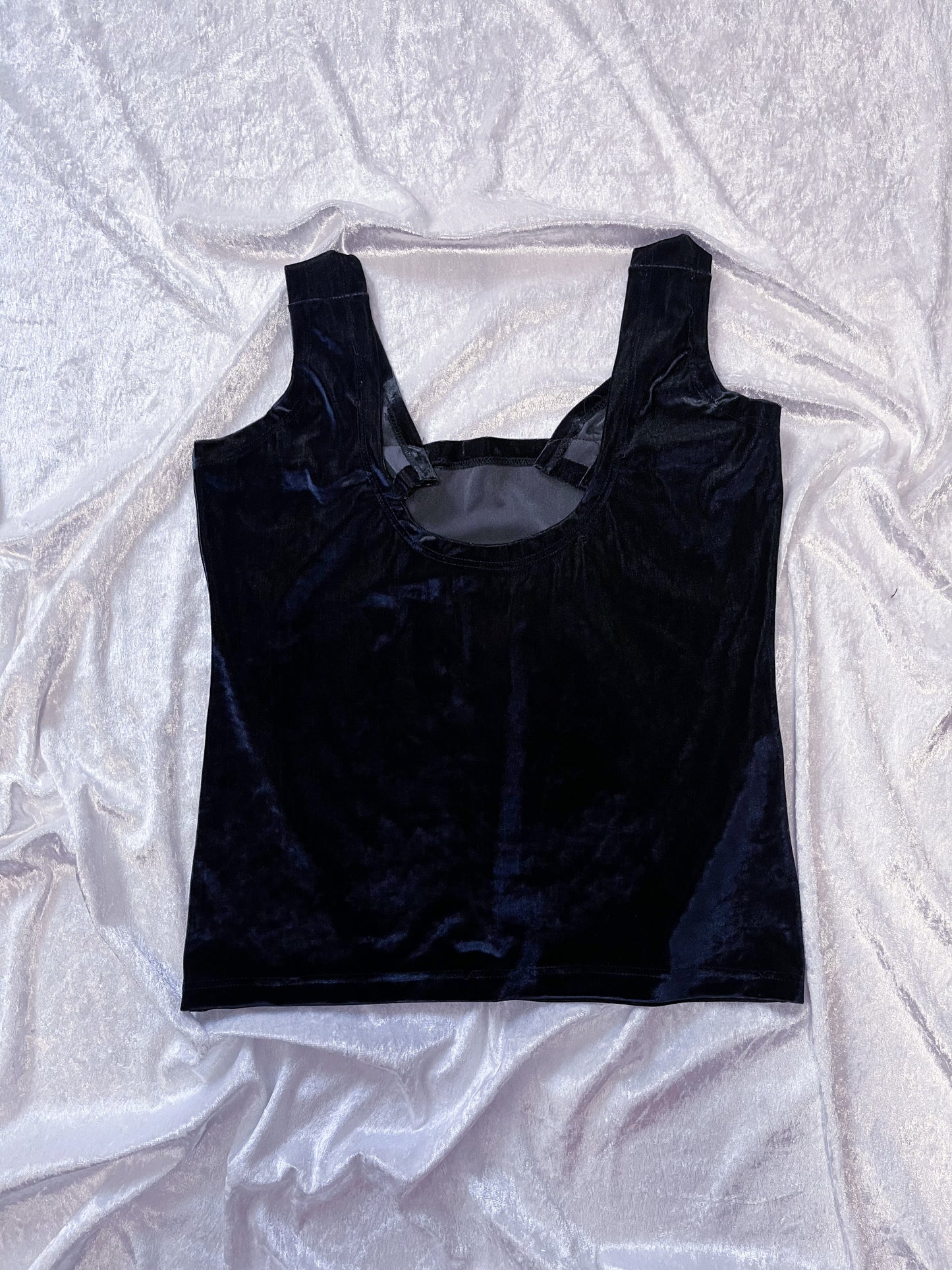 Dark blue velvet top