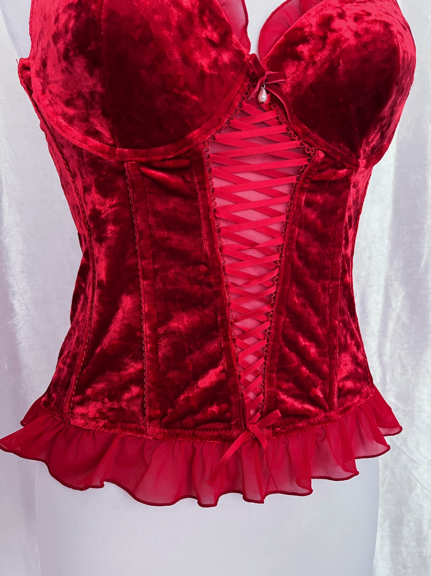 00’s Colours of the World velvet corset 💋🌹