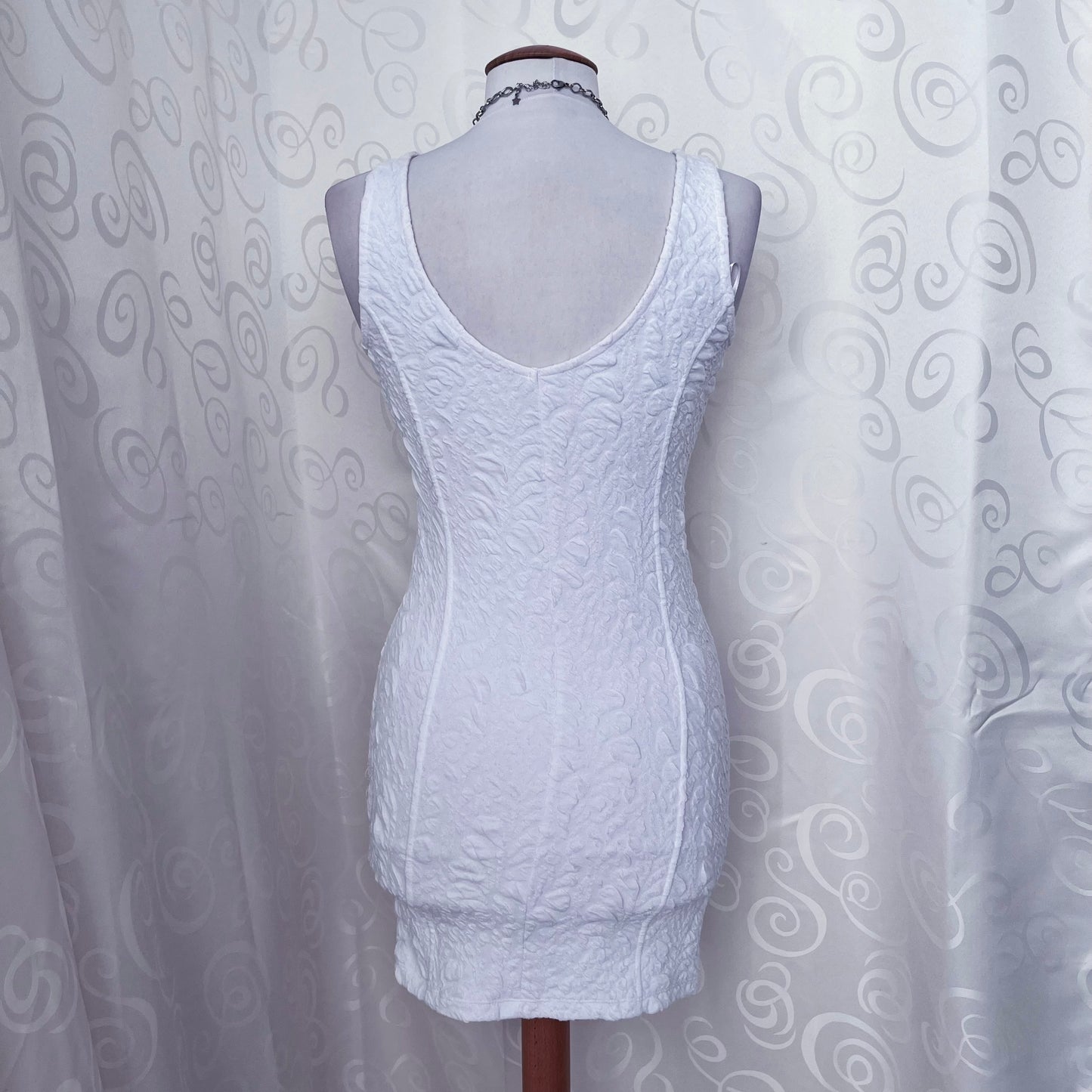 Joan of Arc Reworked Pimkie white embossed dress 🗡️♥️