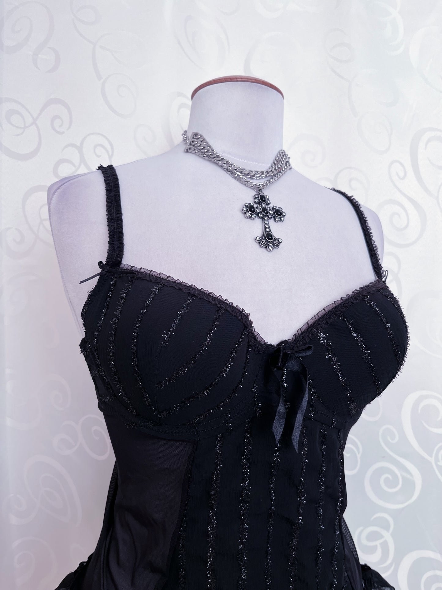 Whimsygoth mesh bustier top🕸️🕷️