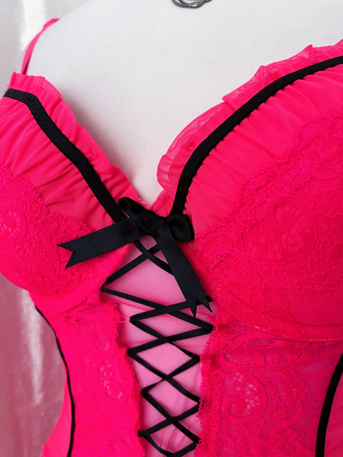 Hot, fairy pink mesh babydoll 💞🗝️