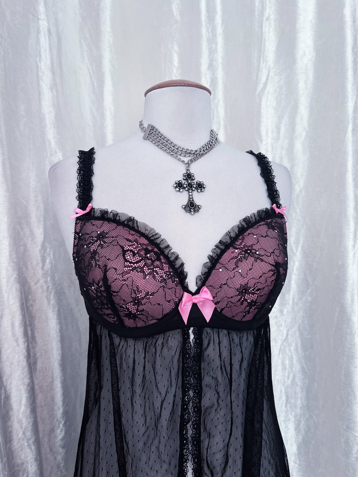 Fairy mesh & lace bustier top π