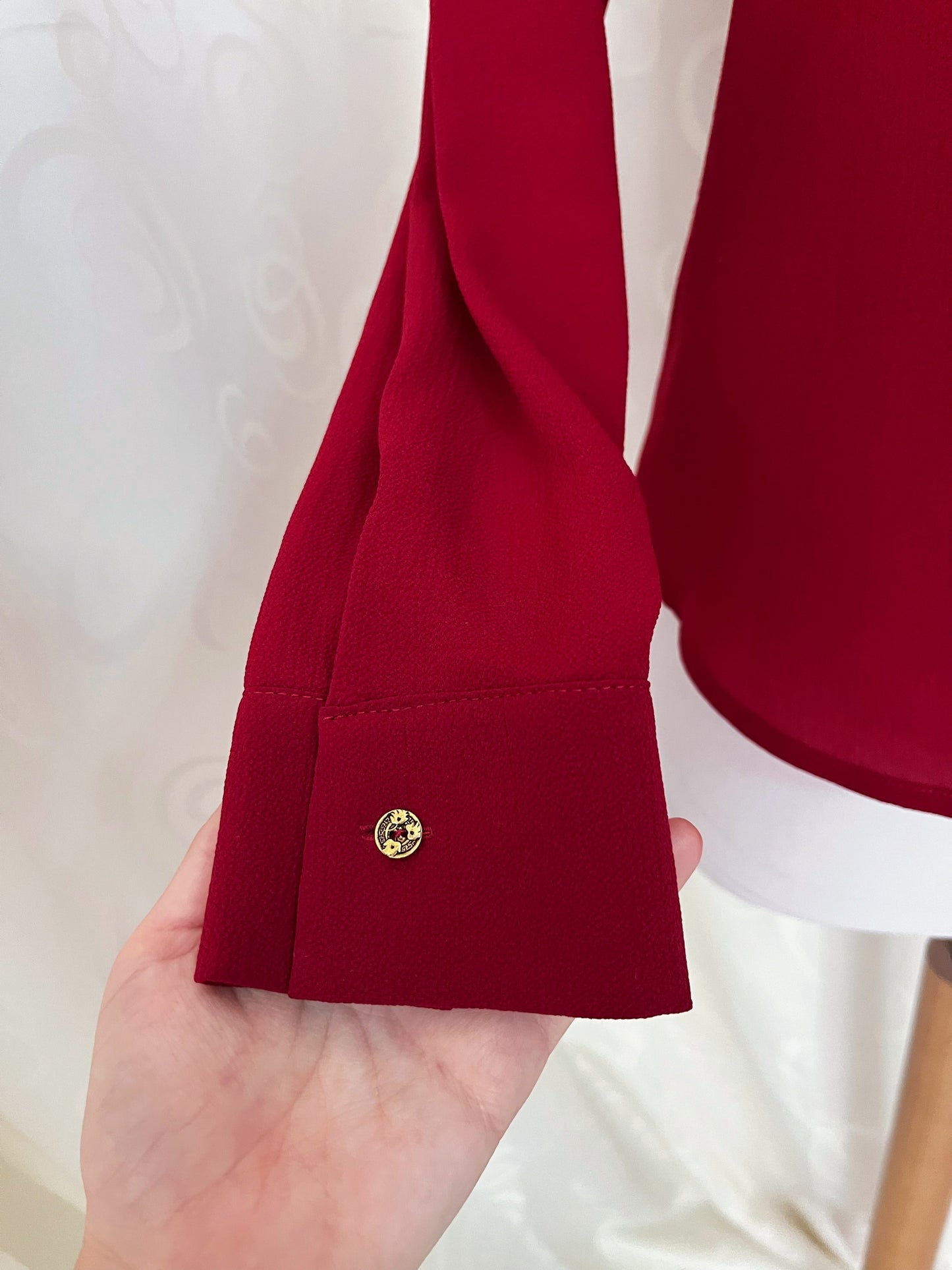 Gothic/Jirai Kei Wine Red ruffle shirt 🩸