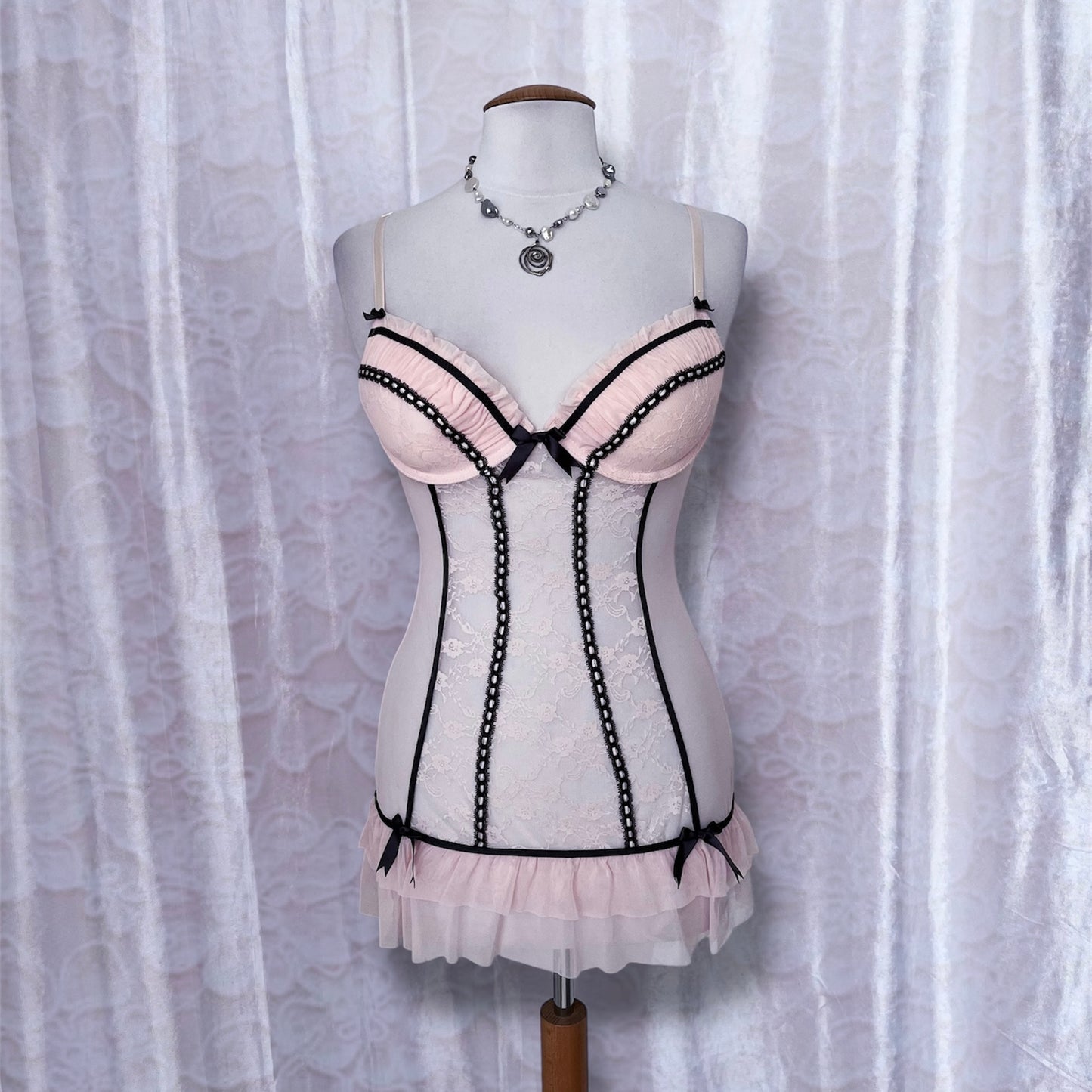 Fairy coquette see-through & lace babydoll 🎀🧚🏻