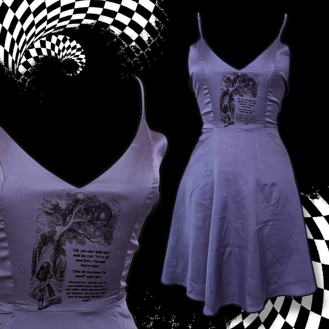 We're all mad here Reworked 00's deadstock purple dress 🍰🐛