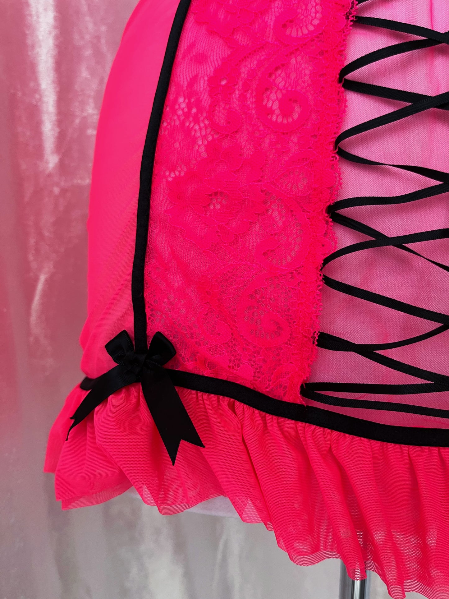 Hot, fairy pink mesh babydoll 💞🗝️