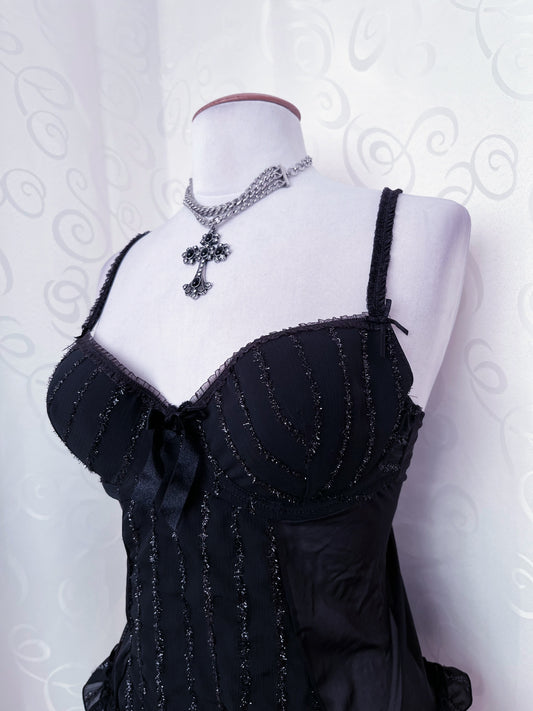 Whimsygoth mesh bustier top🕸️🕷️
