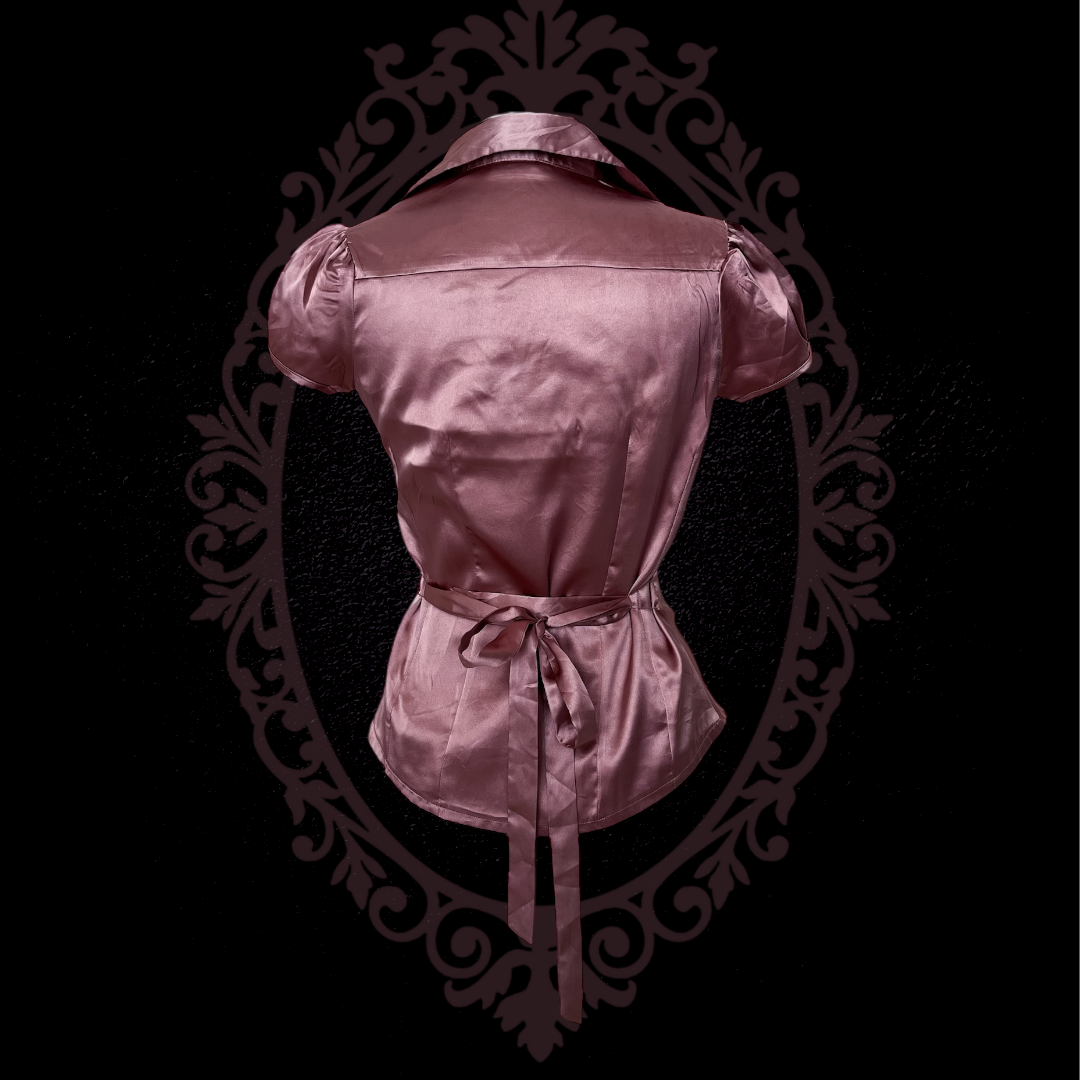 Neverending horrors REWORKED satin shirt 🎪