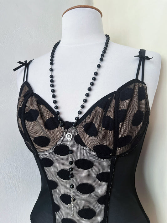 Iconic polka dot mesh corset π§π½ββοΈ
