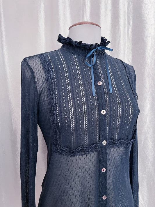 Passport. Victorian/Coquette style see-through lace shirt π¦