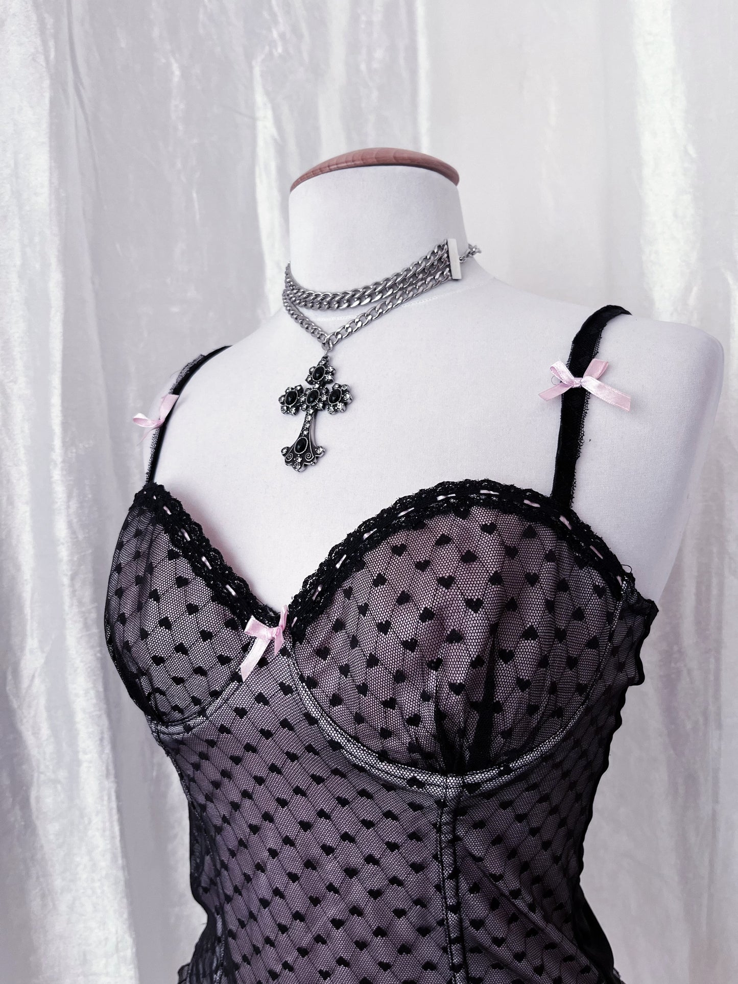 Cutest lilac corset top with lace heart detail ππ