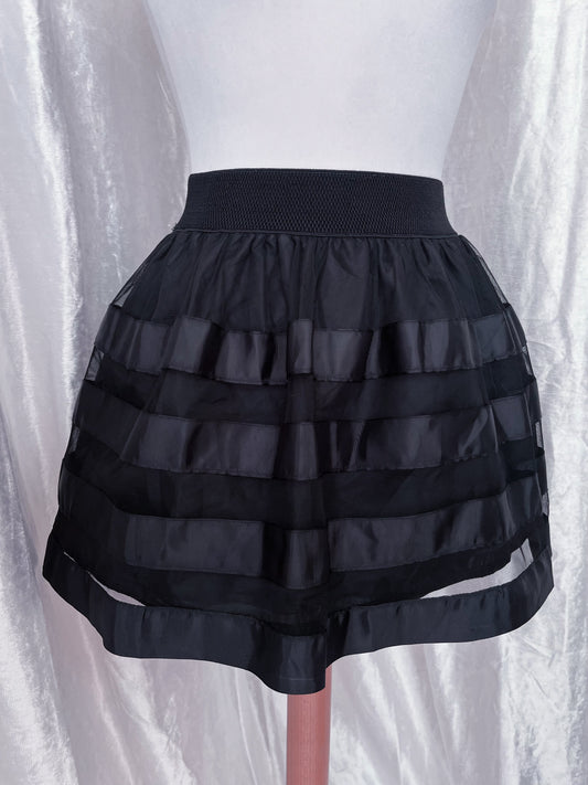Dark coquette mesh skirt π
