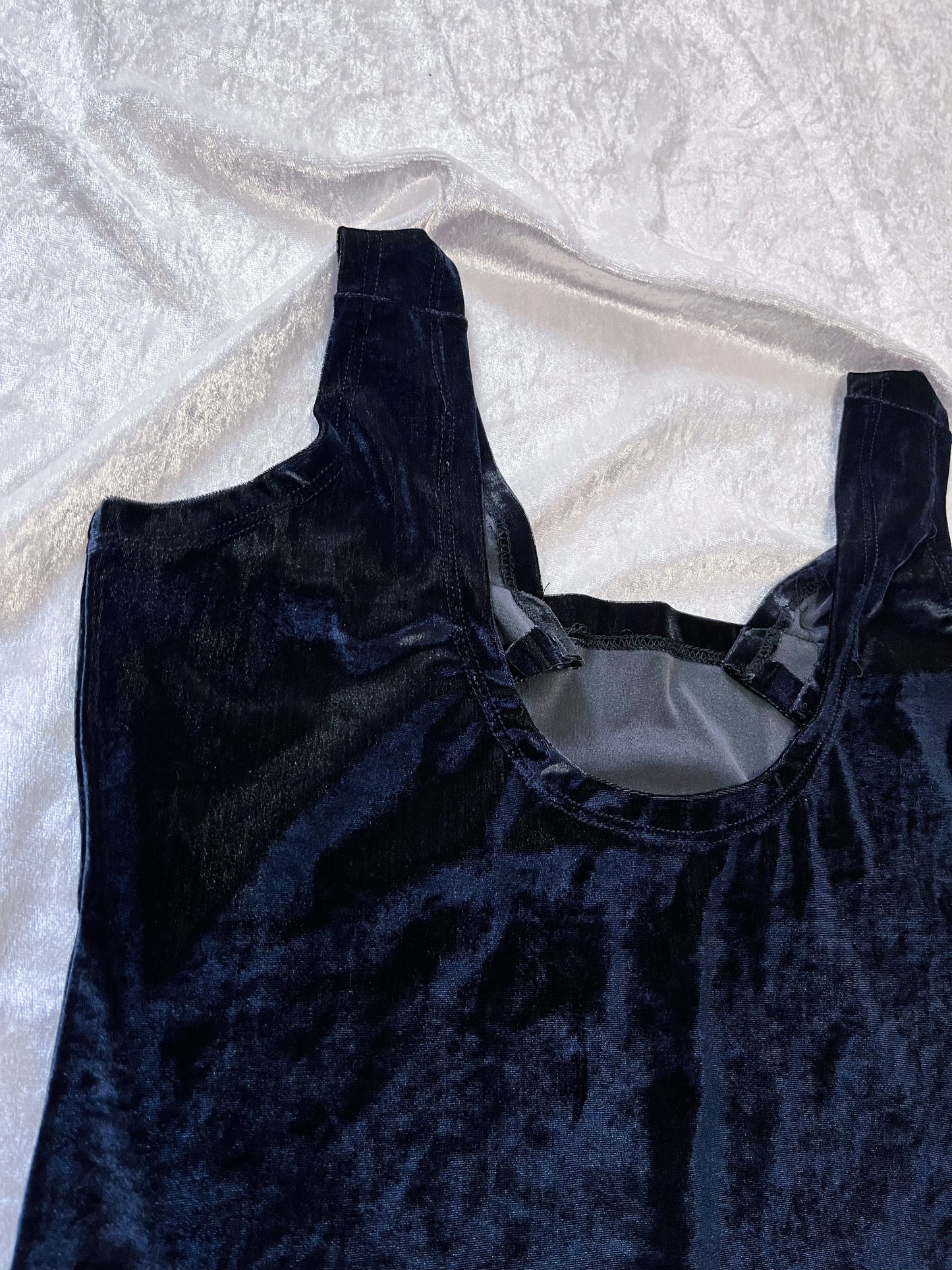 Dark blue velvet top