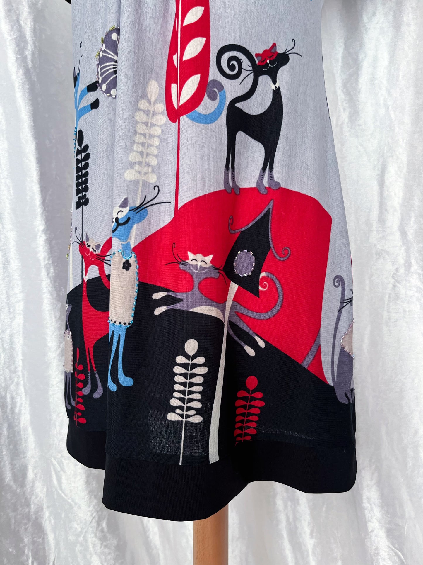 00βs Twee style dress with cat print & beads πβ¨πββ¬π