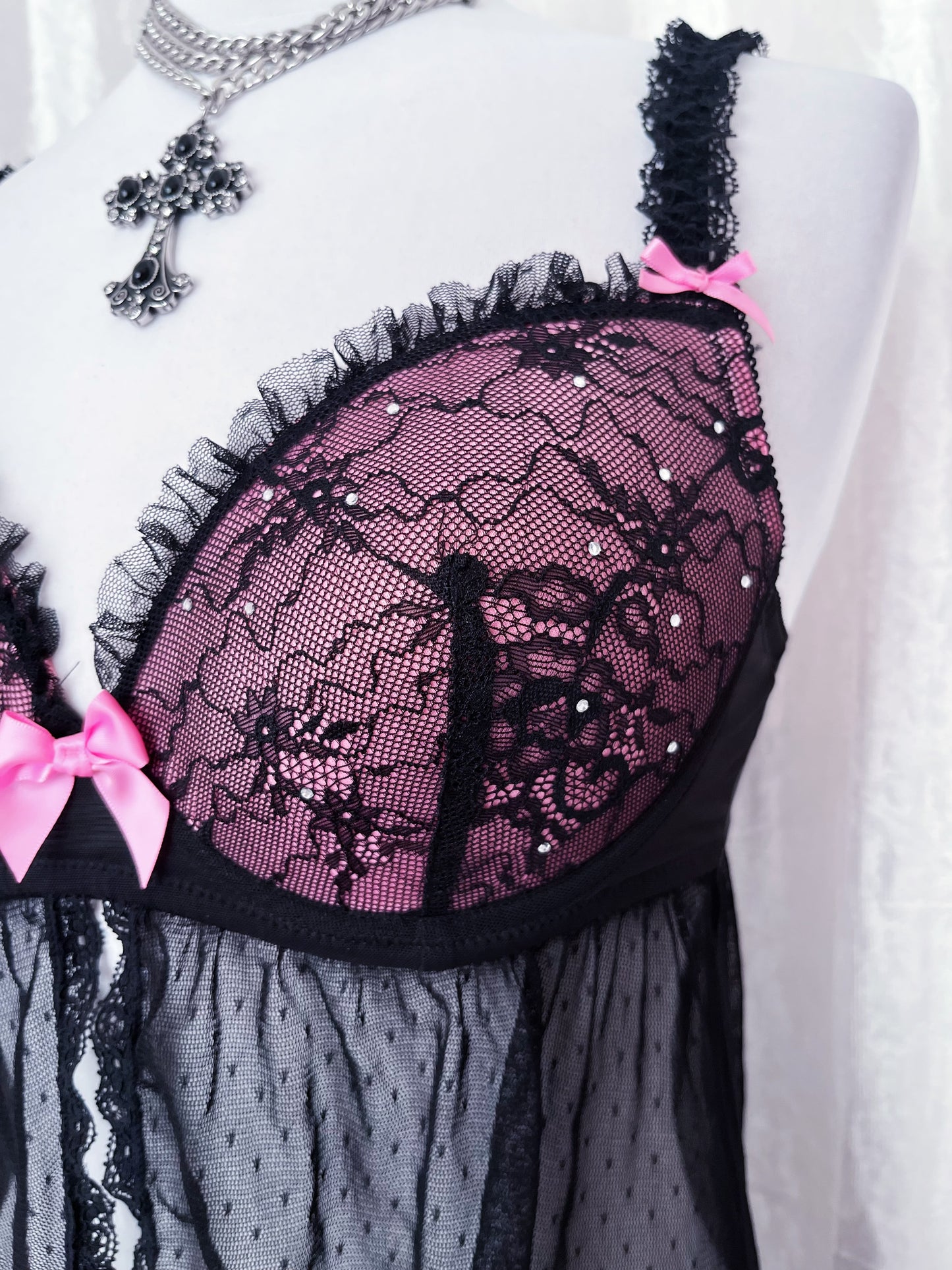 Fairy mesh & lace bustier top 🎀