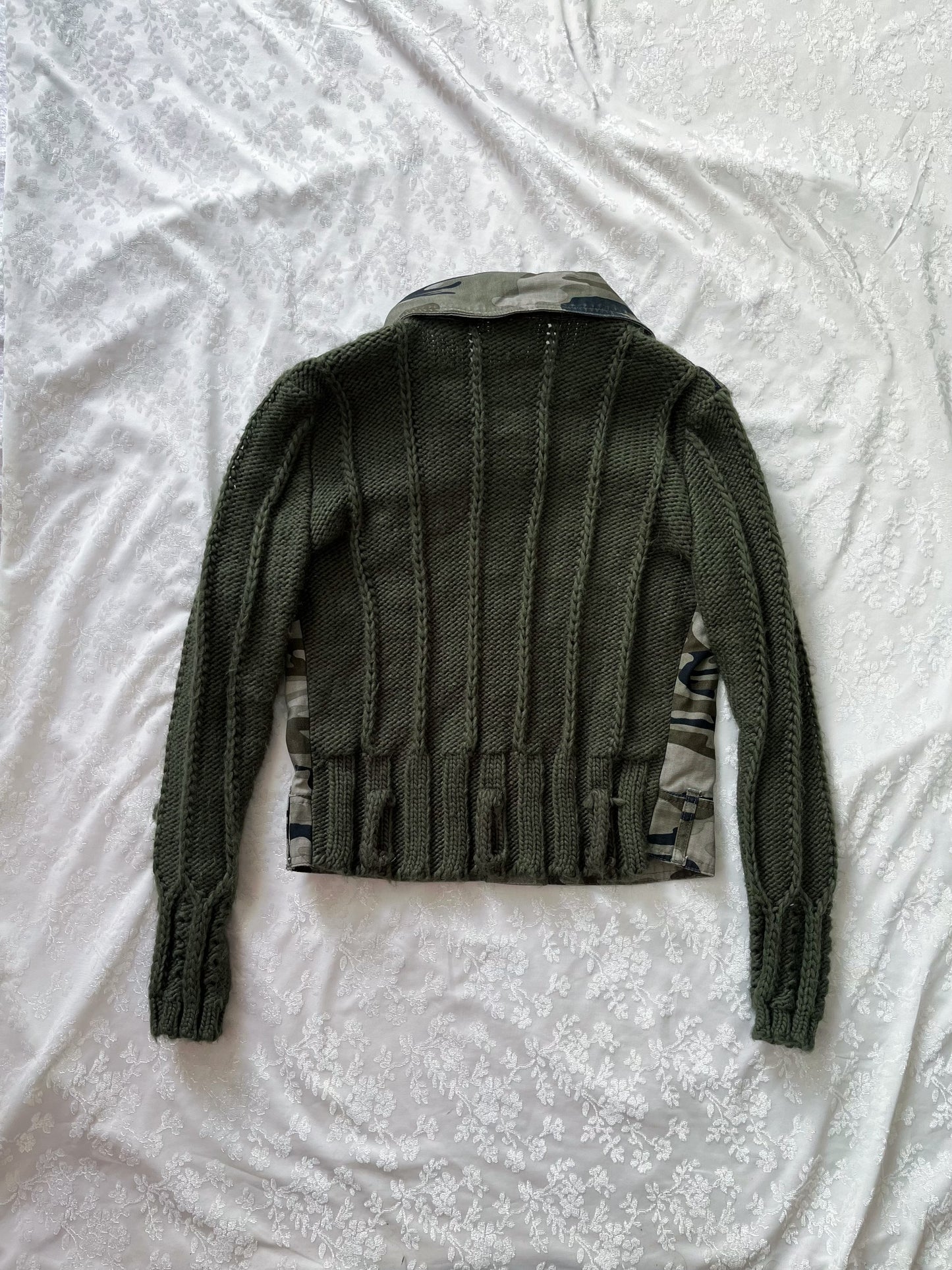 Military knit jacket