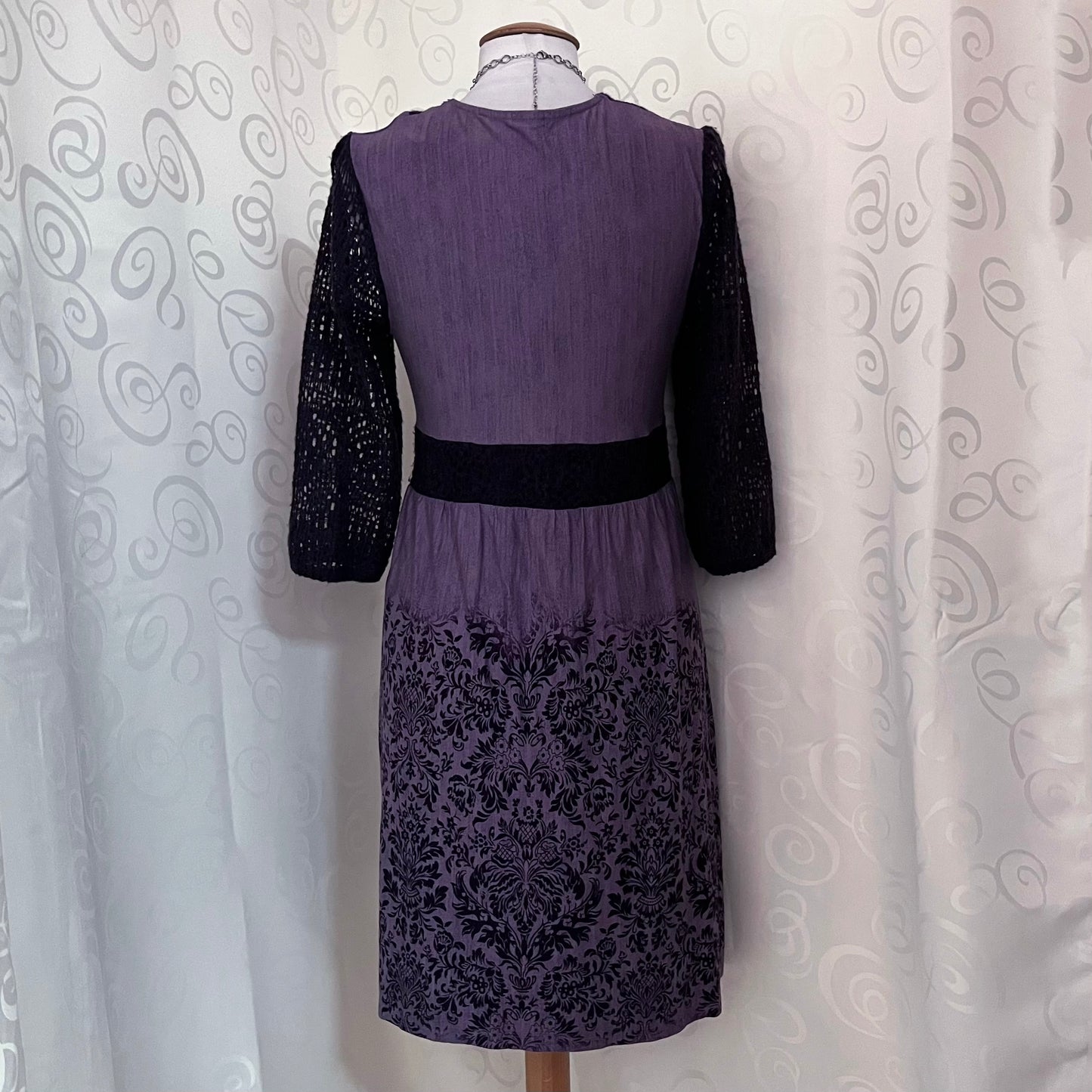 00βs whimsy/boho purple dress with knit & velvet details ππ