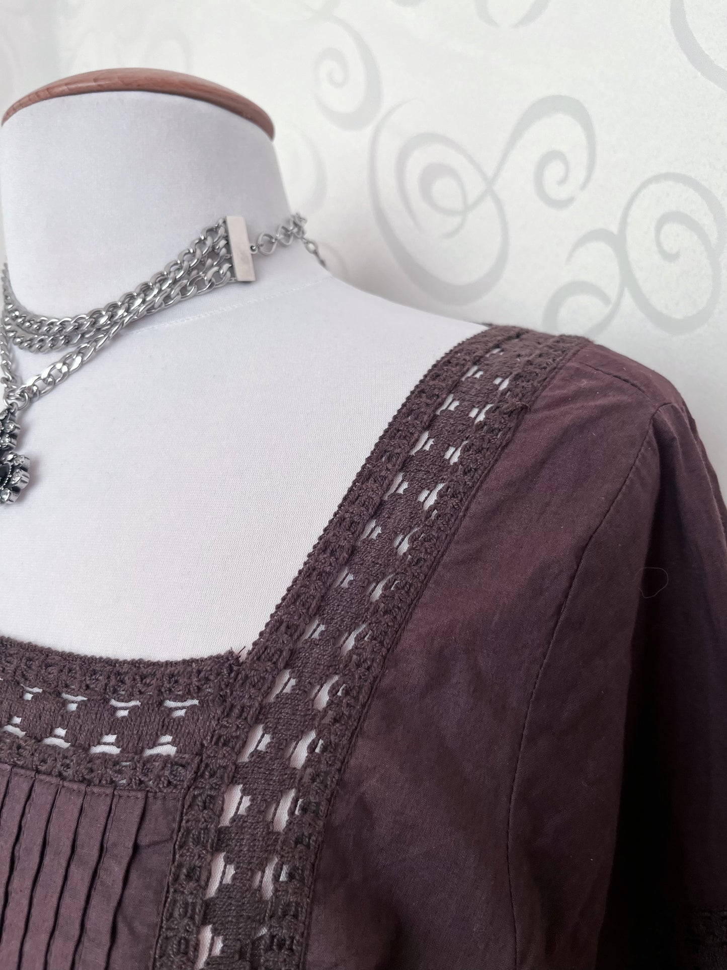00βs X-Mail whimsy village girl brown top ππ€πβπ«