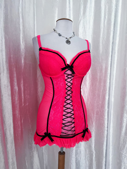Hot, fairy pink mesh babydoll πποΈ