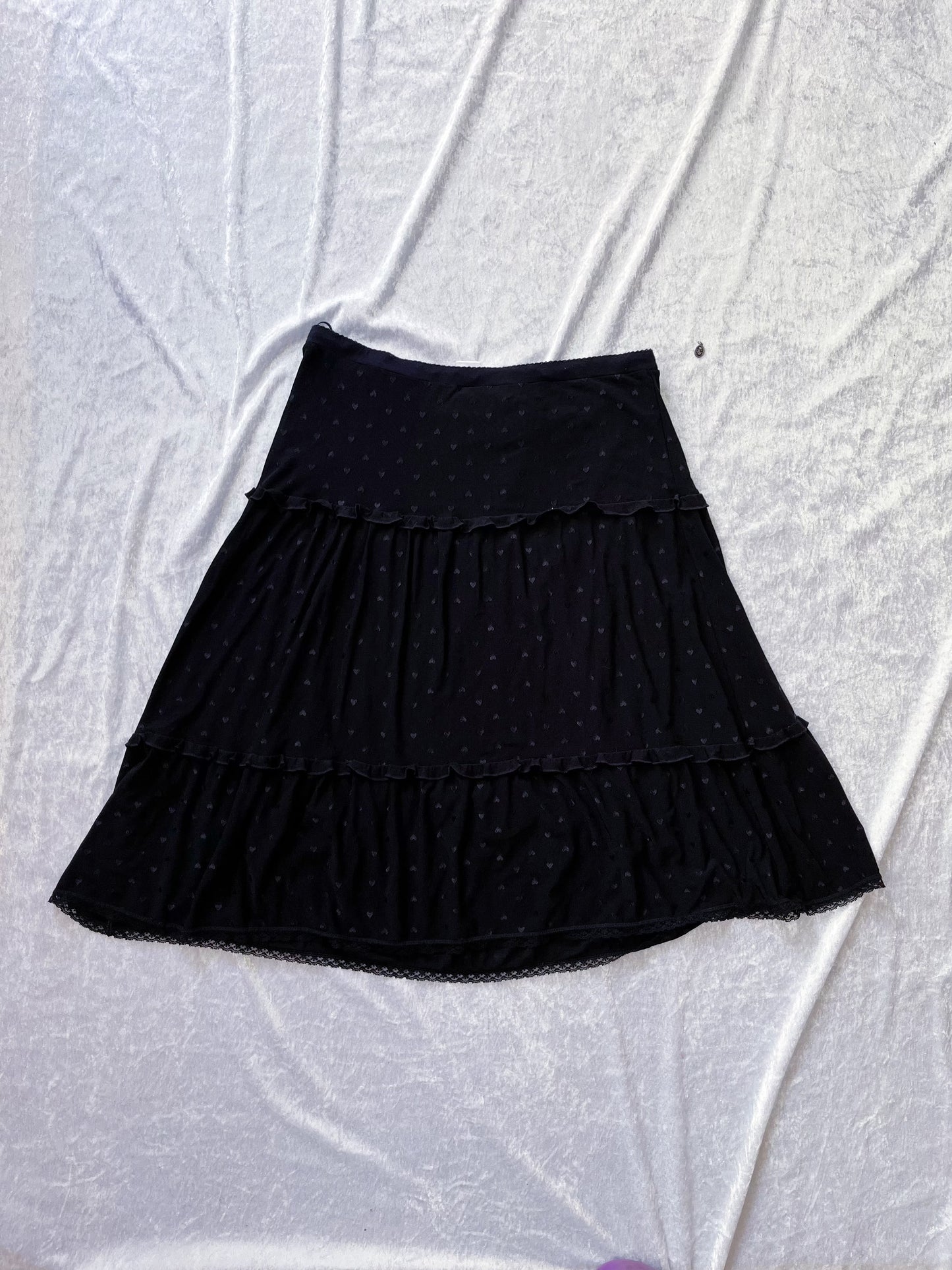 VIVE MARIA gothic midi skirt with heart details