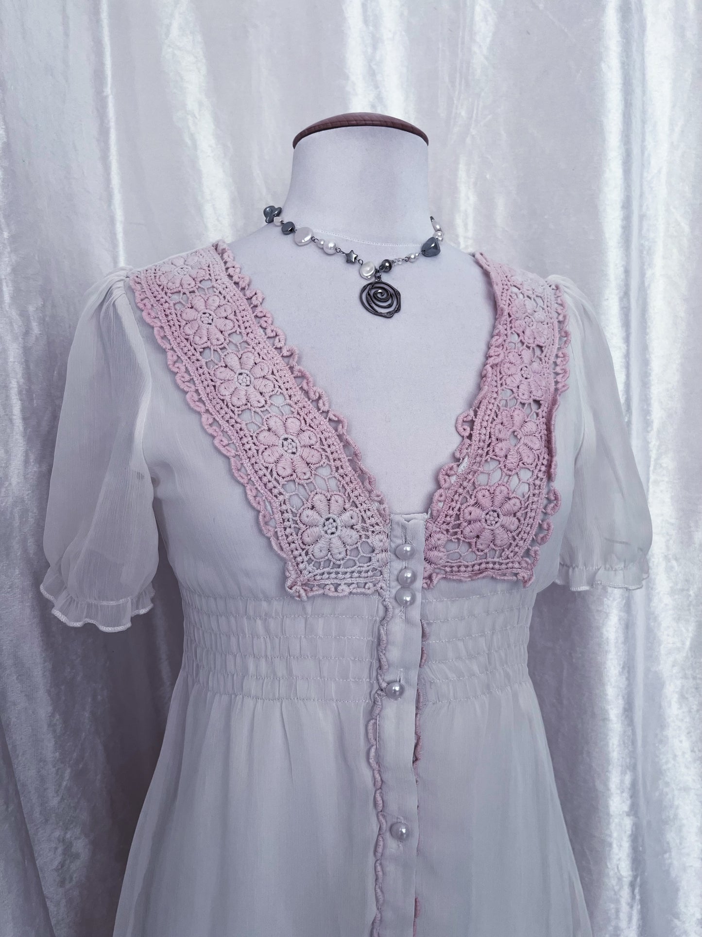 Dreamy coquette cotton & mesh dress 🎀