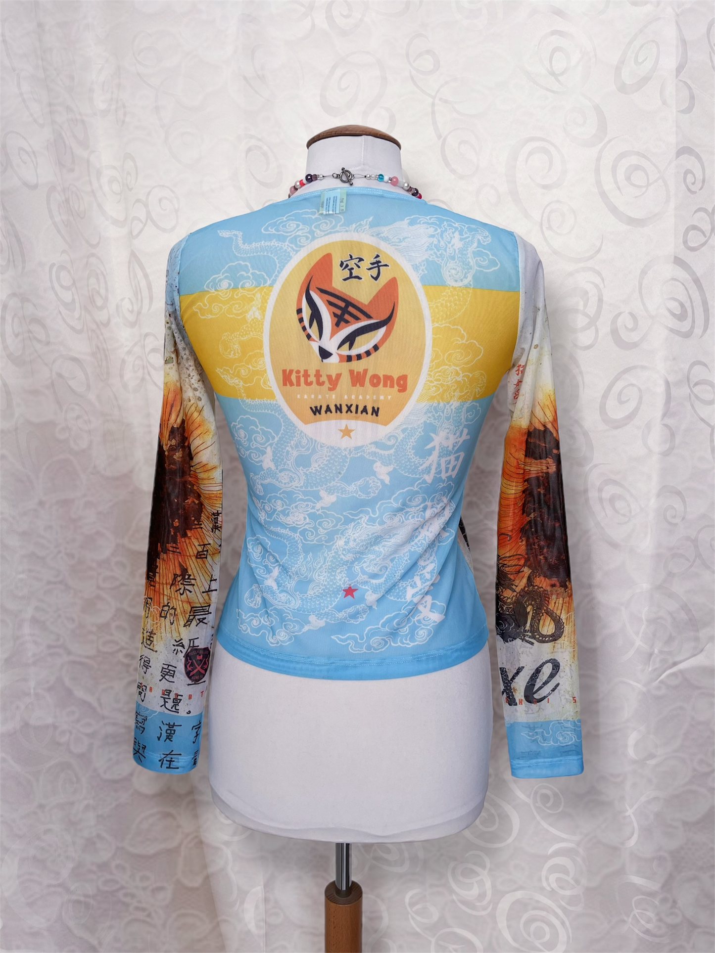 00βs PUSSY DELUXE rare dragon mesh sheer top ππποΈ