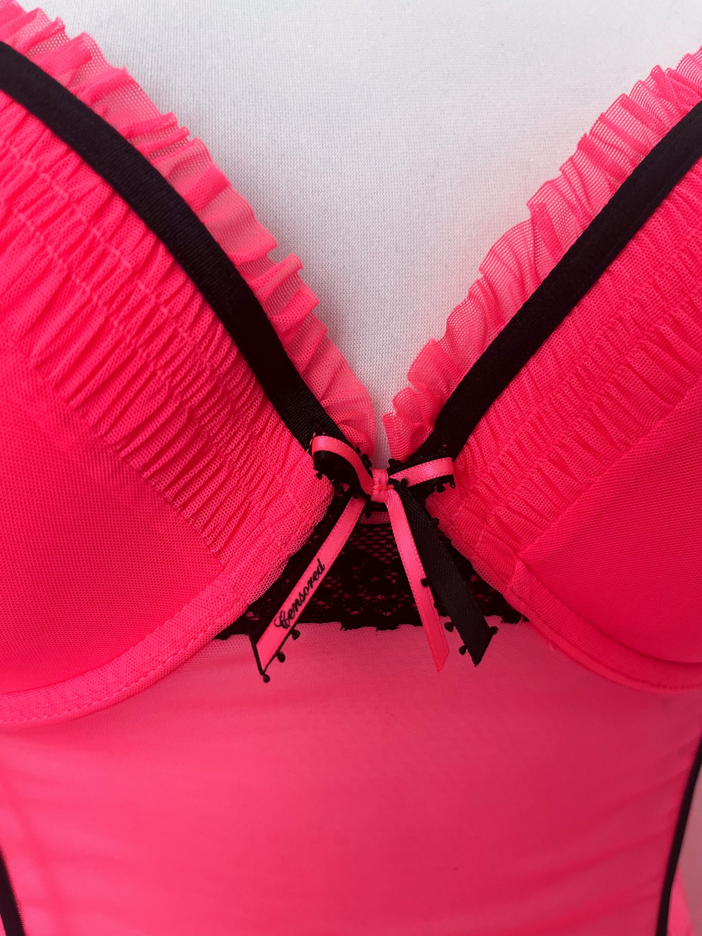 Hot stabilo pink babydoll bustier 💞
