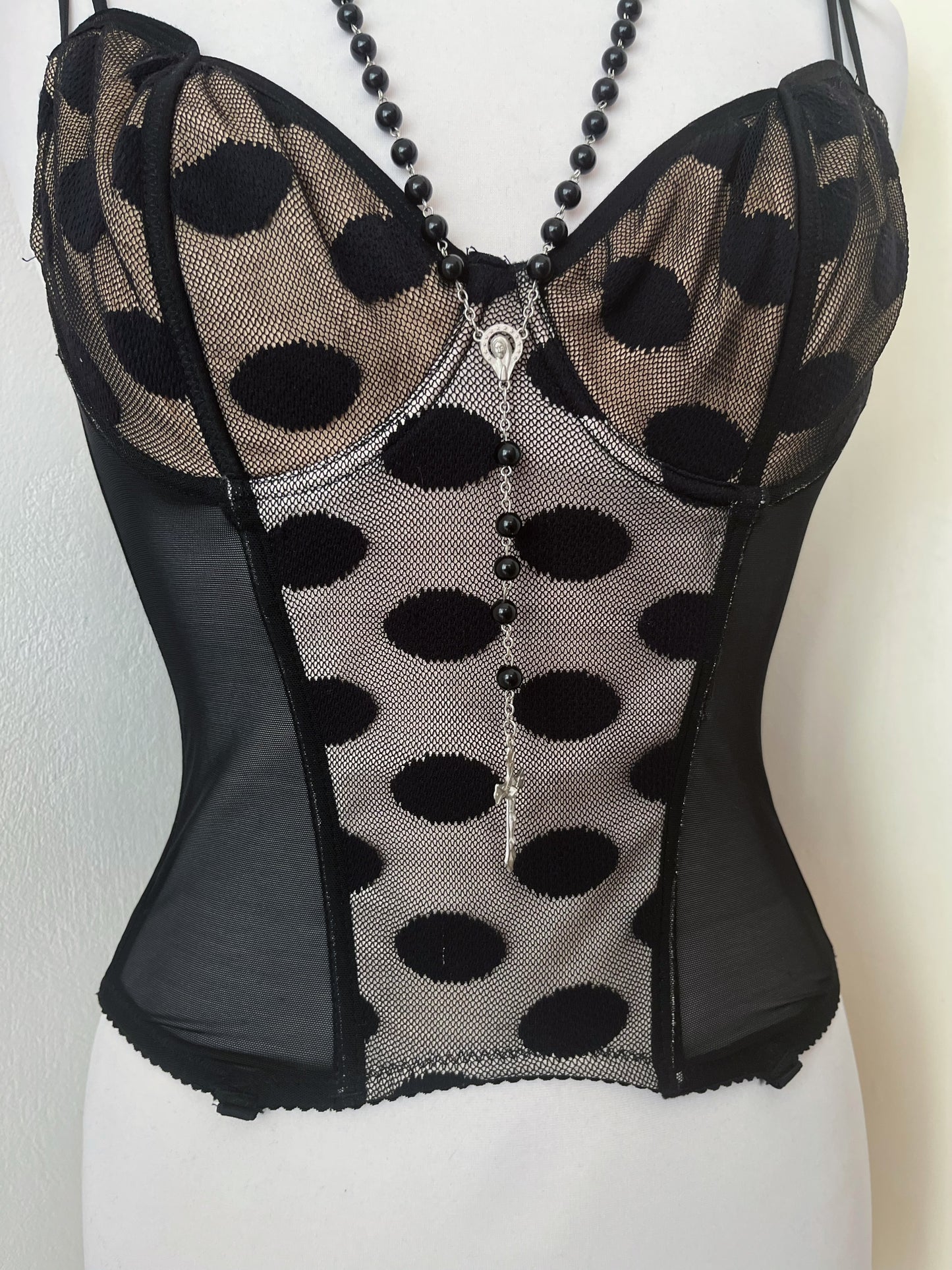 Iconic polka dot mesh corset 🧚🏽♀️