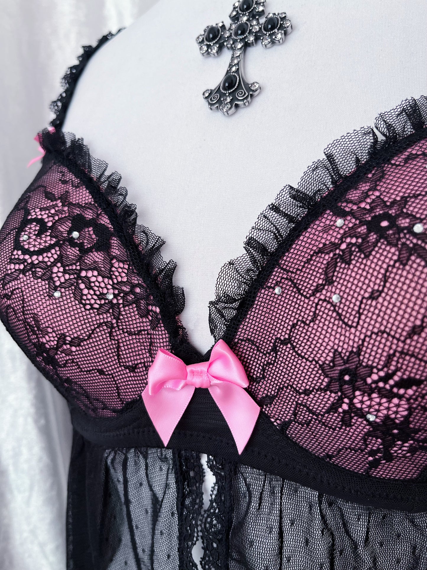 Fairy mesh & lace bustier top 🎀