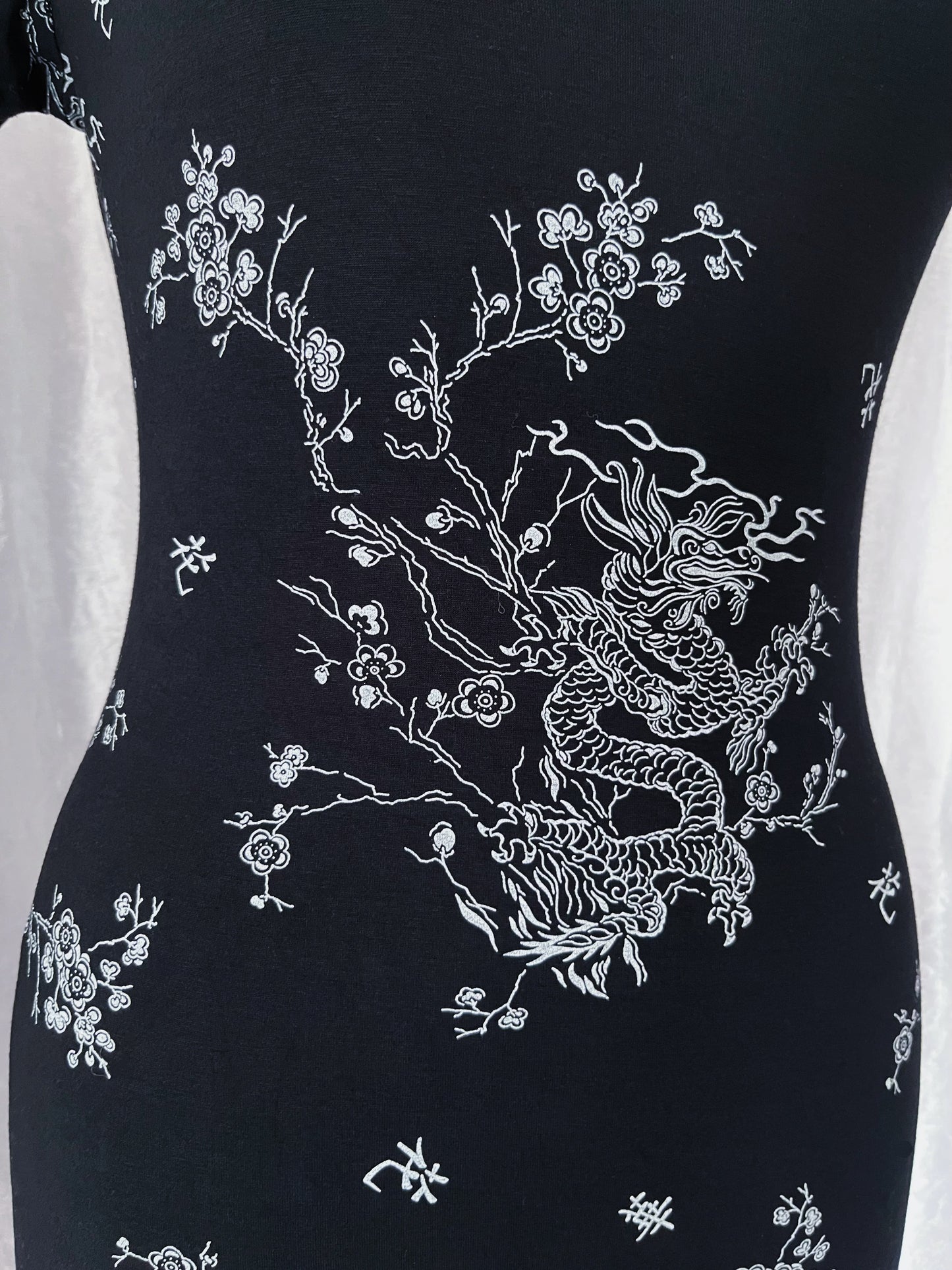 Pimkie asian qipao dress with dragon print 🐉