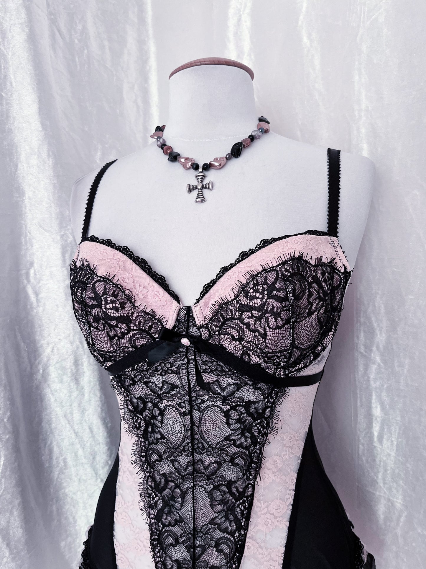 Princess baby pink lace mesh corset 🐇🌸