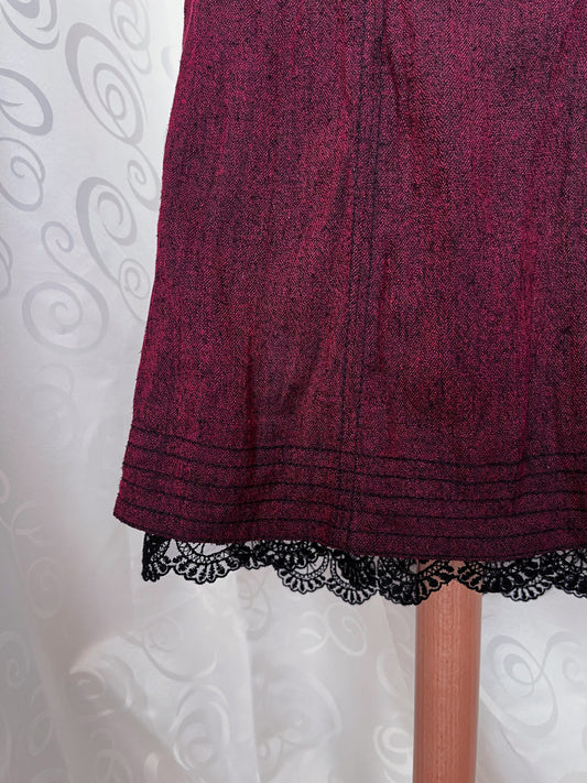 00βs Street One Gothic wine red skirt π«