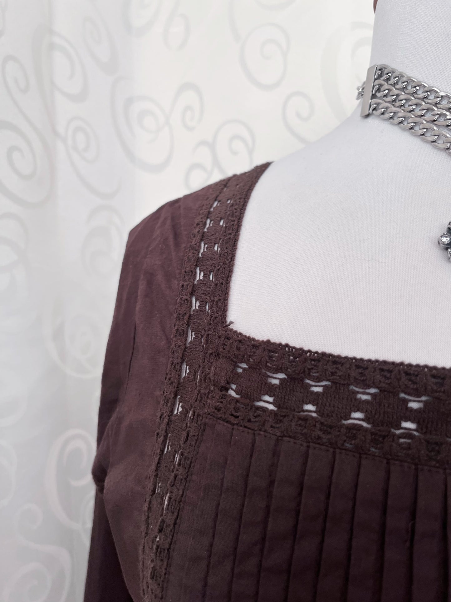 00βs X-Mail whimsy village girl brown top ππ€πβπ«