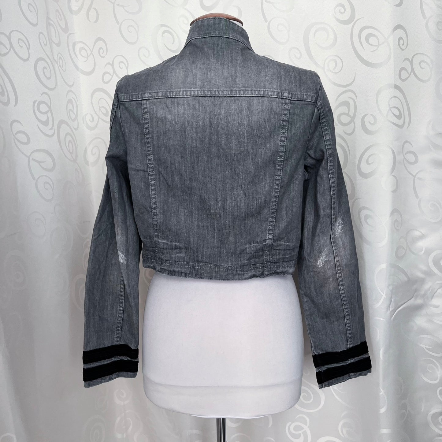 Alt/Gothic military style denim jacket🕷️🕸️