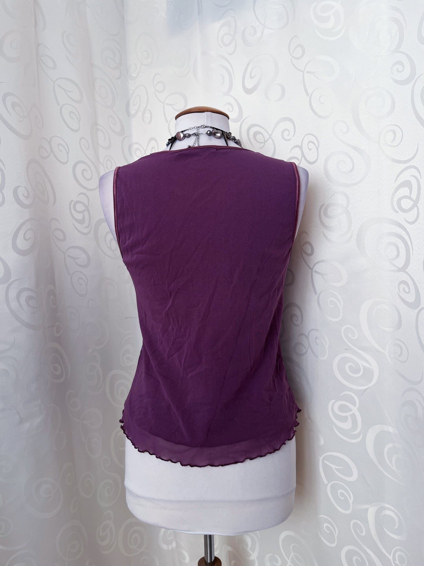 We're All Mad Here Reworked purple top with sequin details π°ππ