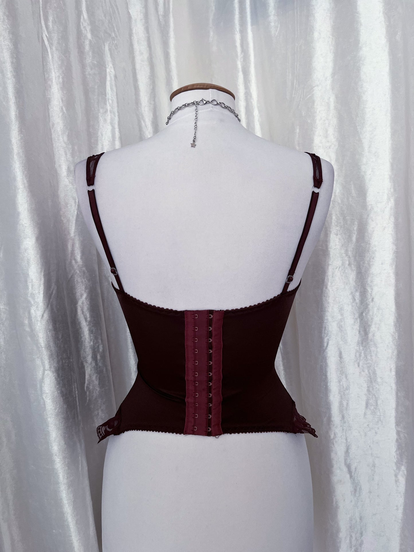 Vintage whimsy lace brown corset top 🧁🧚🏾