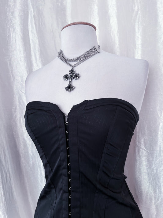 Gothic Lorsay striped corset πΈοΈ