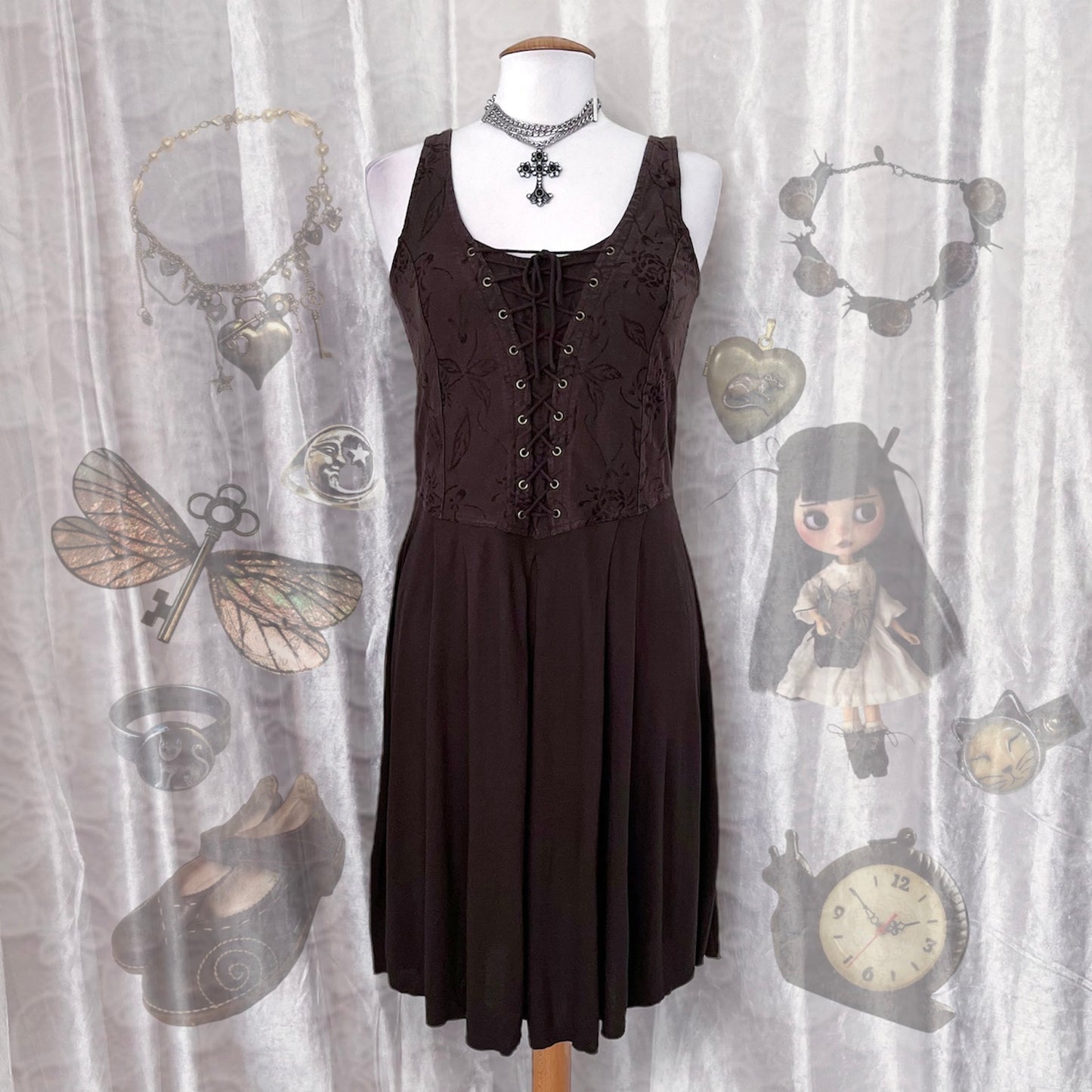 00βs village witch brown corset dress ππ₯§π§π»ββοΈ
